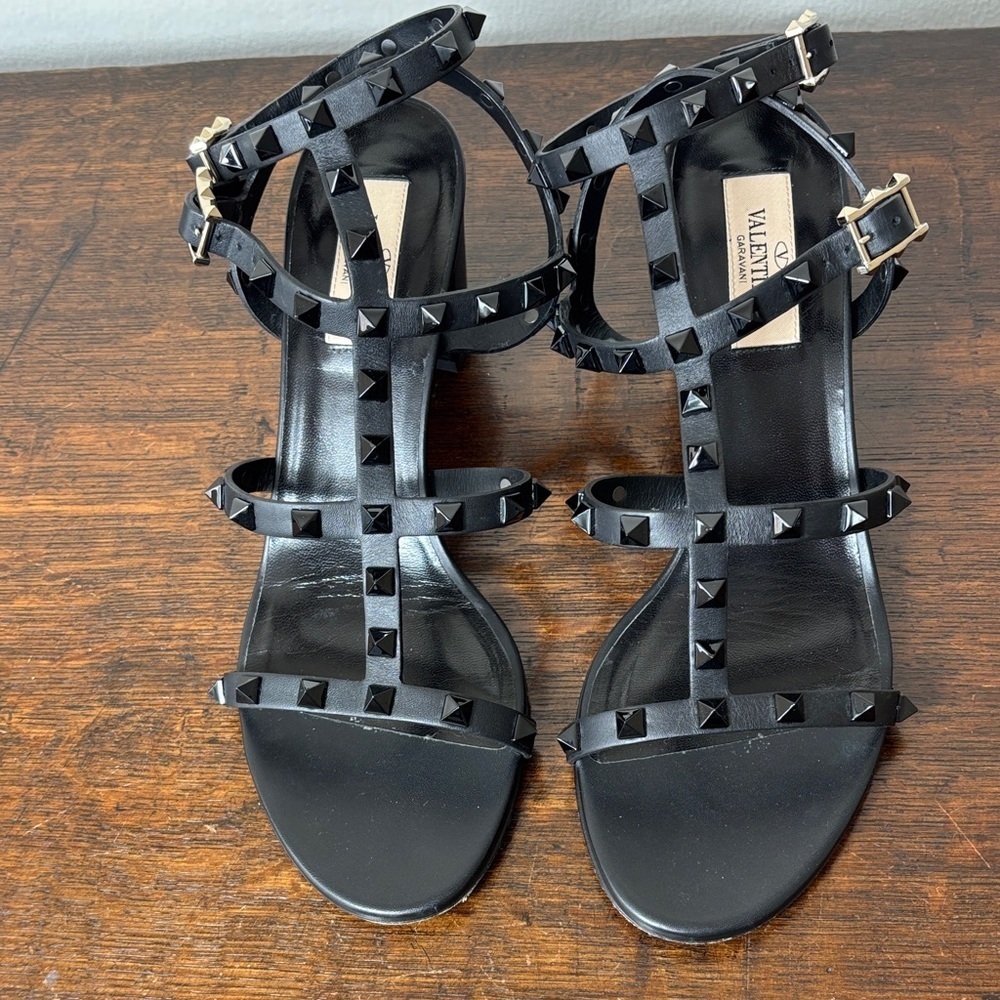 Valentino Black Studded Sandals - Picture 8 of 8